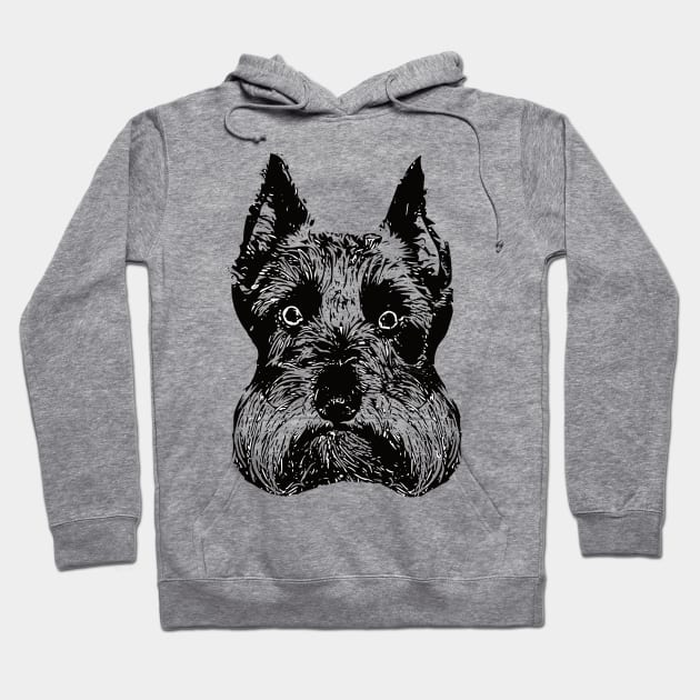 Schnauzer Face Hoodie by DoggyStyles